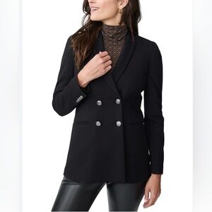 J. McLaughlin Marlowe black double breasted Blazer Sz S
